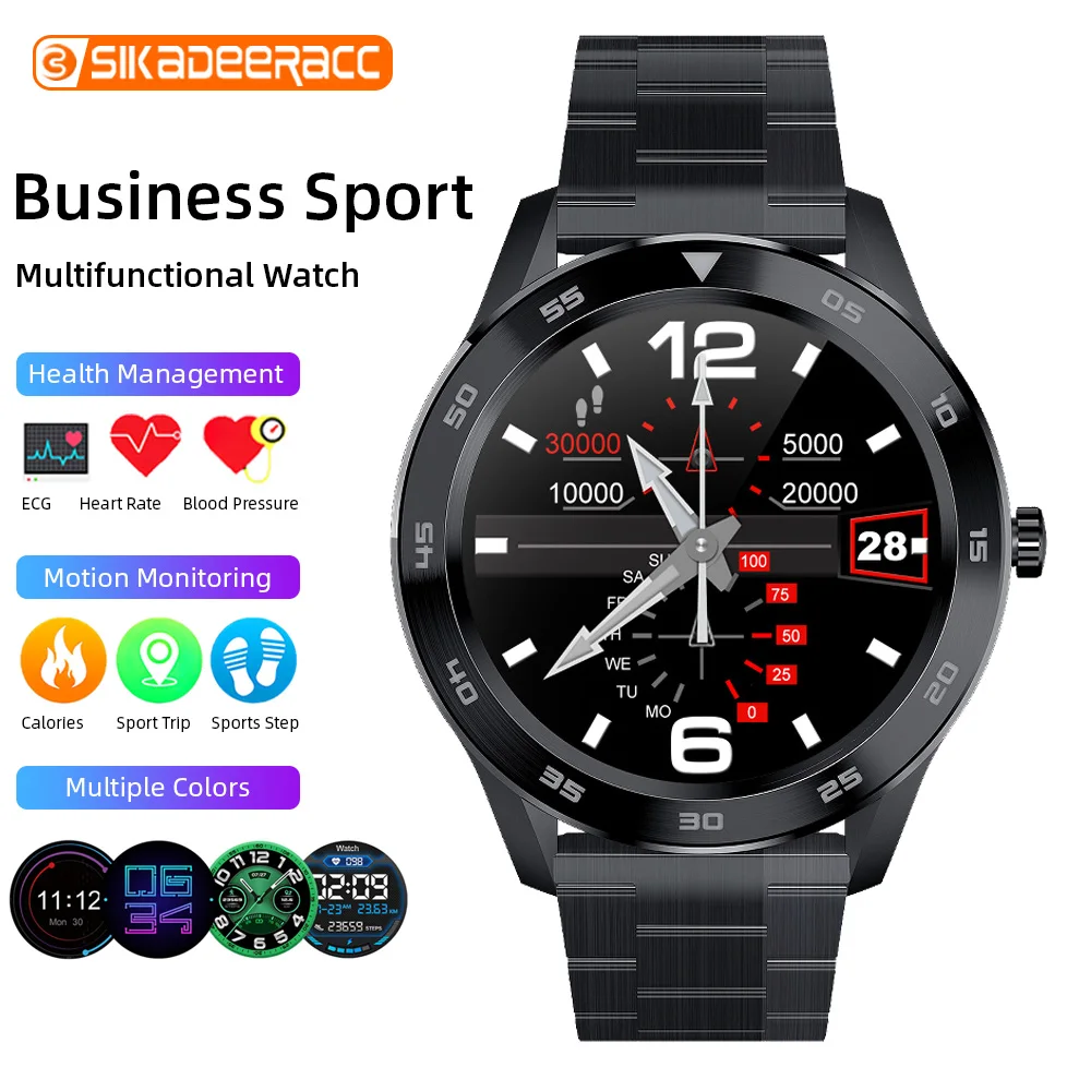 DT98 Smart Watch Sport вызовов через Bluetooth крови Давление музыка Управление Бизнес HD Экран