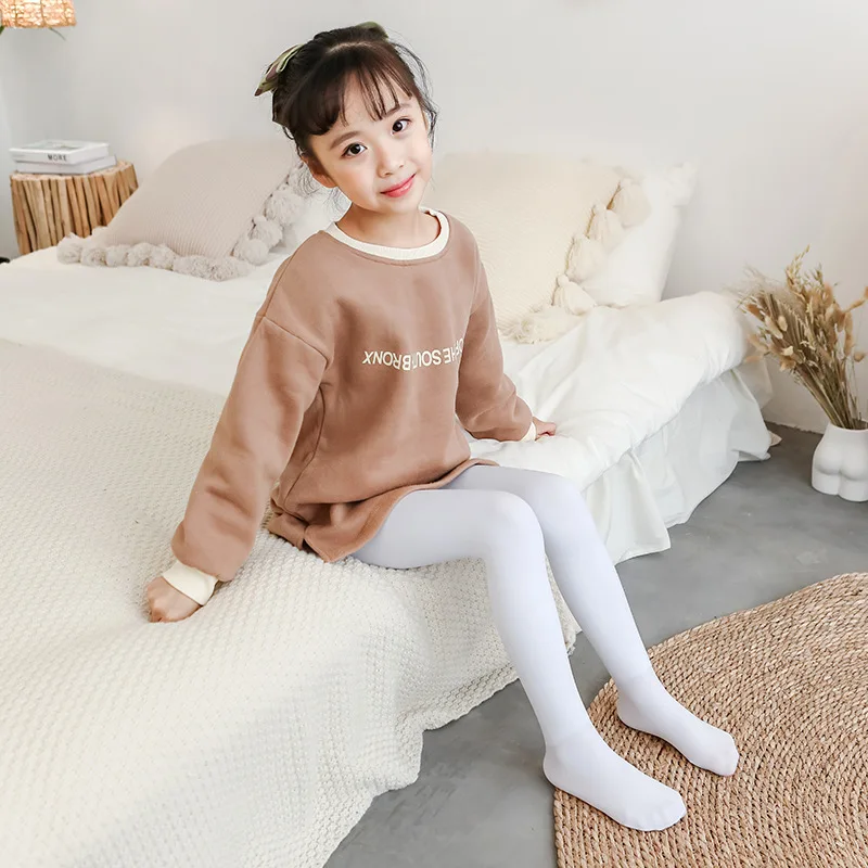 Winter Warm Baby Girl Stockings Kids Thicker Pantyhose Baby Girl Leggings Ballet Dance Children Velvet Solid Color Pantyhose kids pantyhose ballet tights solid color pantyhose toddler tights kids leggings