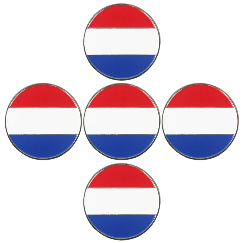Netherland Маркеры для гольфа с тиснением PINMEI, флажки для гольфа, аксессуары для гольфа подходят к любым магнитным зажимам для шляп и инструментам для магнитных шариков - Цвет: Netherland