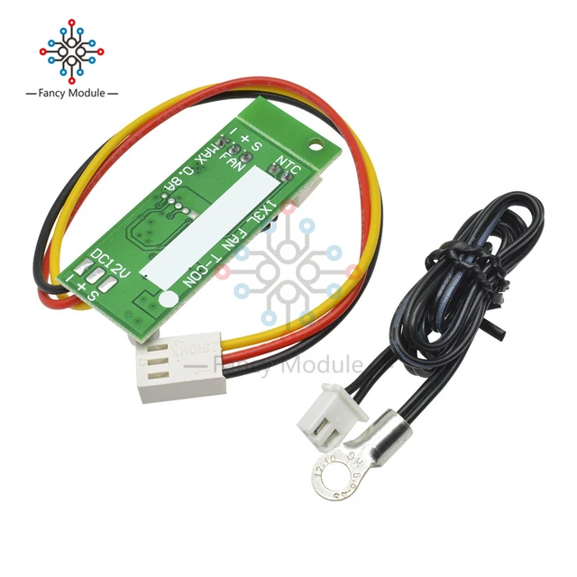 Contrôleur de température 12V DC, ON/OFF pour ventilateur PC/panneau  d'alarme avec câble filaire - AliExpress