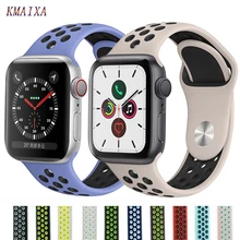 Ремешок для apple watch 5 4 band iwatch series 4 3 2 correa apple watch 42 мм 38 мм 44 мм 40 мм силиконовый браслет pulseira ремешок для часов