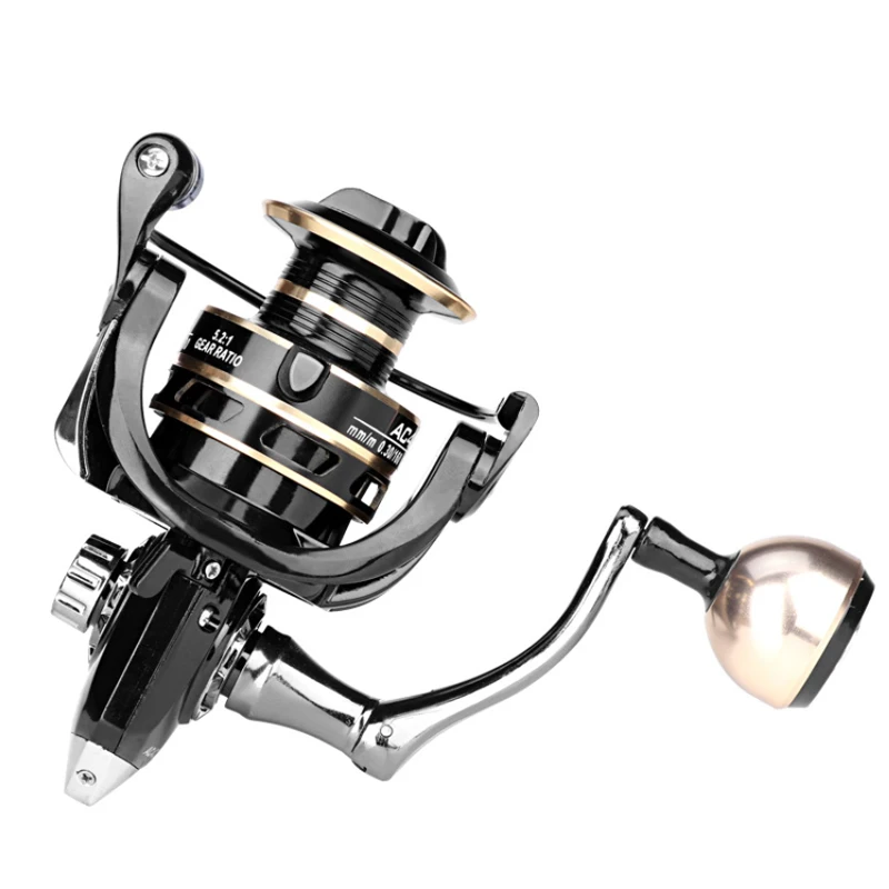 LIDAFISH Brand New Metal Lightweight Spool Spinning Reel 5.2:1 Gear Ratio  Max Drag 12kg Saltwater Carp Fishing Reel