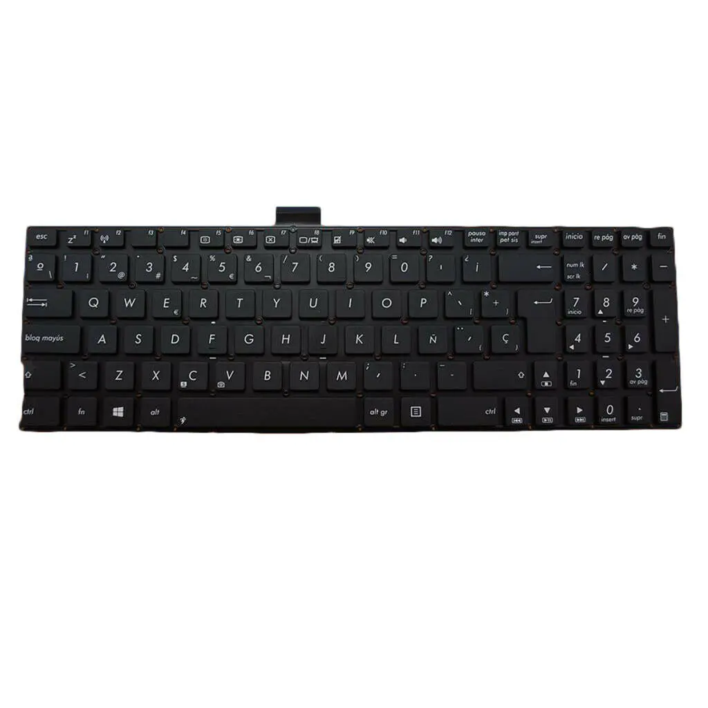 Испанская раскладка клавиатура в сборе для ASUS K555 ноутбук Teclado Черный SP