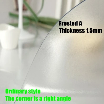 Frosted A 1.5mm Водонепроницаемая Прозрачная ПВХ скатерть мягкая ПВХ стеклянная скатерть для стола коврик кухонный узор маслостойкая ткань 1 мм 1,5 мм - Цвет: Frosted A 1.5mm