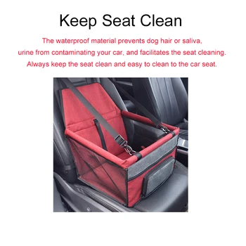 

AOZBZ Pet Car Mat Gauze Strap Bag Waterproof Car Mat Travel Mesh Hanging Bag Dog Safety Breathable Car Bag