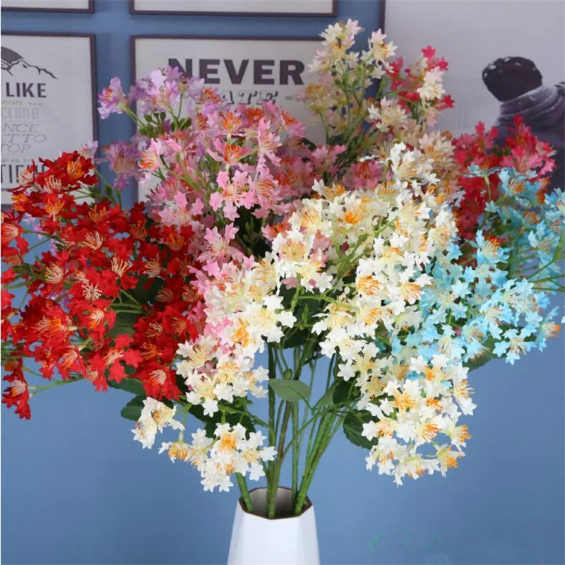 Fake Long Stem Hydrangea(5 stems/piece) 33.86" Length Simulation Guelder-Rose for Wedding Home Decorative Artificial Flowers
