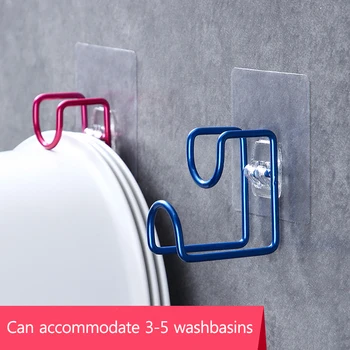 

Rack Bathroom Organizer Multifunctional Basin Hook Strong Traceless Viscose Creative Punch-Free Bathroom Kitchen Basin Wall Hang