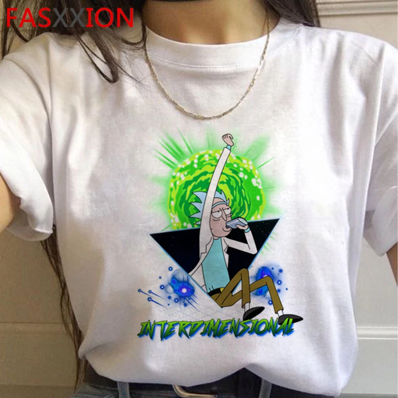 Rick and Morty Funny Cartoon Harajuku T Shirts Women Ricky N Morty Ullzang T-shirts Grunge 90s Tshirts Aesthetic Top Tees Female