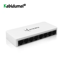 8 Порты LAN Ethernet сетевой коммутатор gigabit 10/100 Мбит/с Высокая производительность Локальной сети Ethernet с адаптер для розеток европейского стандарта