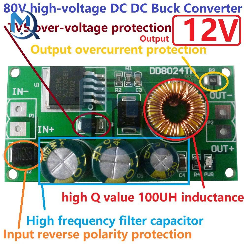 Generic HighVoltage Ebike DcDc Converter Buck StepDown Regulator 