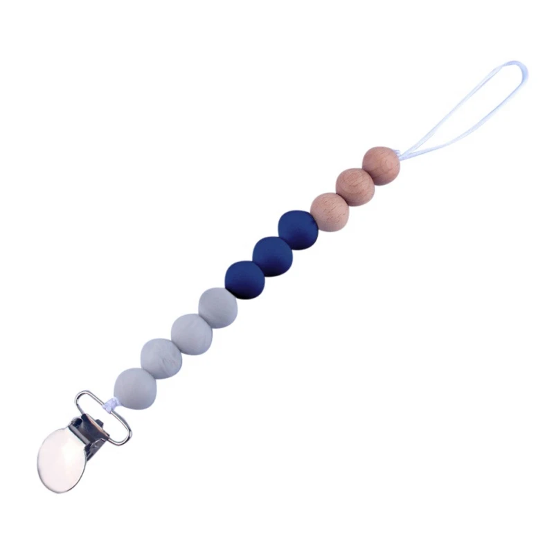 Baby Care Universal Holder Leash For Pacifiers Nipples Clip Infant Child Soother Beaded Wooden Chains Teethers - Цвет: O