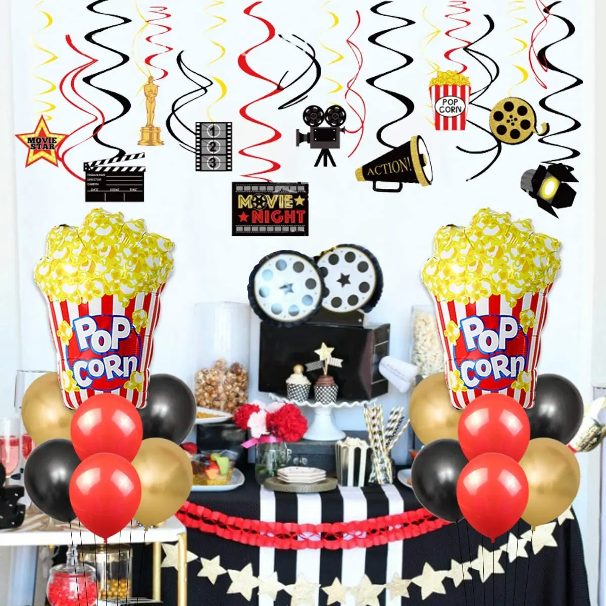 Movie Night Themed Party Decorations Set Its Movie Time Balloons for
