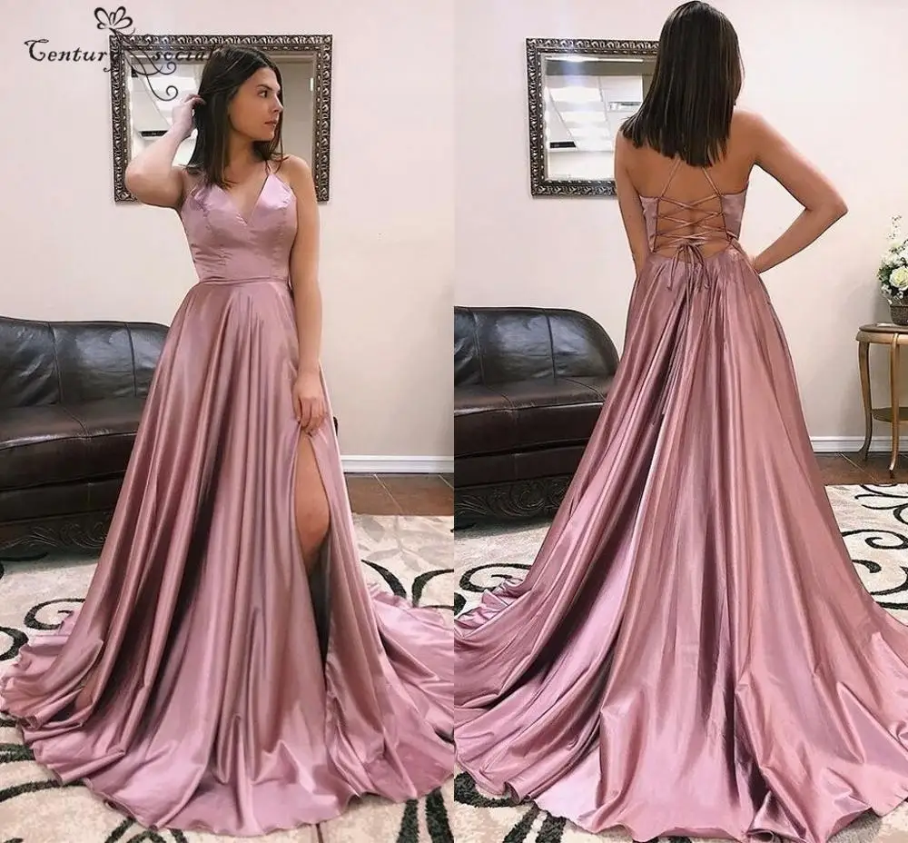 pink silk satin dress