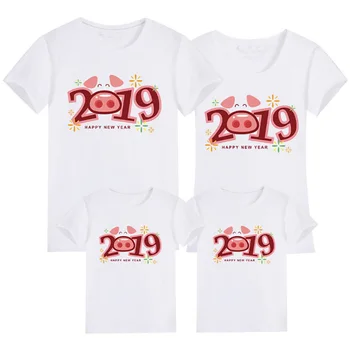 

2019 Summer Short Sleeve T-shirt For Mother And Daughter Cotton Women Shirt Girls Clothes Lovely Family Matching Clothes Shirt