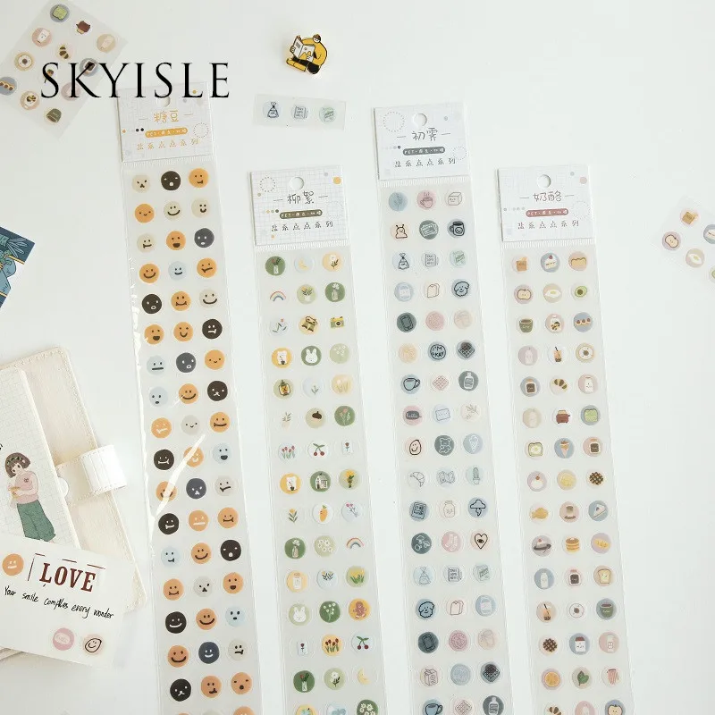SKYISLE немного соли матовый ПЭТ рук длинная полоса лента для упаковки смайлик