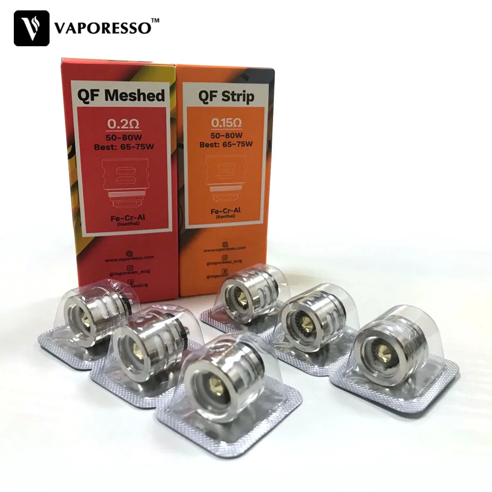 Online 3 stücke Original Vaporesso QF Streifen 0.2ohm QF Vermaschten 0.15ohm Spule Vape Zerstäuber Core Für Gen Luxe Revenger Swag Armour pro Polar