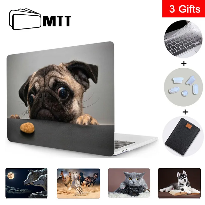 Милый чехол для Macbook Air 11 13 Pro Retina 13 15 с сенсорной панелью для mac book 12 дюймов Сумка для ноутбука с изображением животных Милый чехол для Macbook Air 11 13 Pro Retina 13 15 с сенсорной панелью для mac book 12 дюймов Сумка для ноутбука с изображением животных