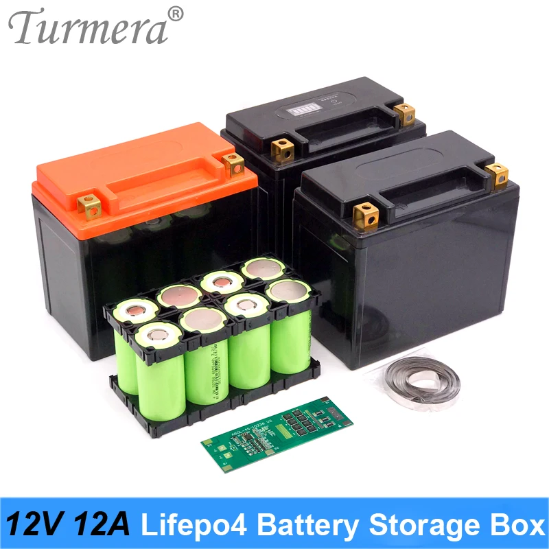 Контейнер для хранения литий-железо-фосфатных аккумуляторов Turmera 12 В 32700 2x4