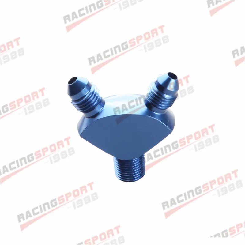 1/8 ''NPT X 3AN AN-3 X AN3-3AN 3AN Y блок-адаптер фитинг алюминиевый синий
