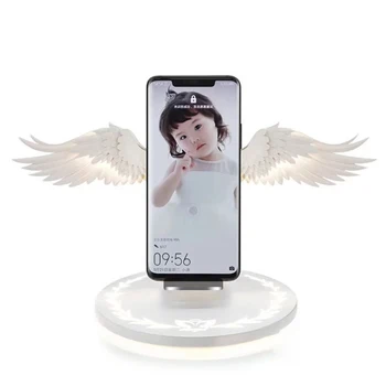 

Wireless Charging Dock Angel Wing Charger Holder Stand 10W Fast for Mobile Phone GY88