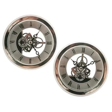 2 штуки, кварцевый механизм Mudder Skeleton 103 мм, вставка для часов, подходит для диаметра 3,58 дюйма/91 мм, отверстие