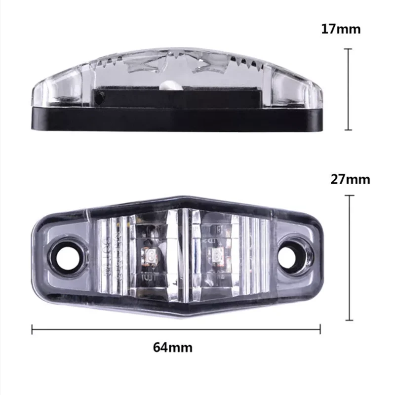 1 шт. 12 В/24 В светодиодный боковой маркер белый светильник s автомобильные Внешние огни Предупреждение ющий задний светильник для предотвращения столкновений Авто прицеп грузовик лампы
