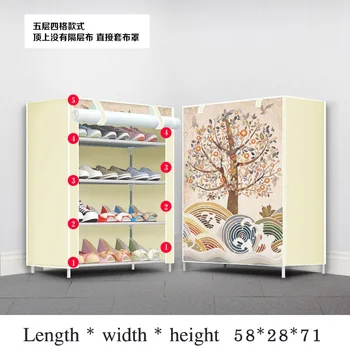 

Multi-layer Dustproof Cloth Shoe Cabinet DIY Combination Assembly Shoe Storage Rack Household Finishing Shelves Home Furniture