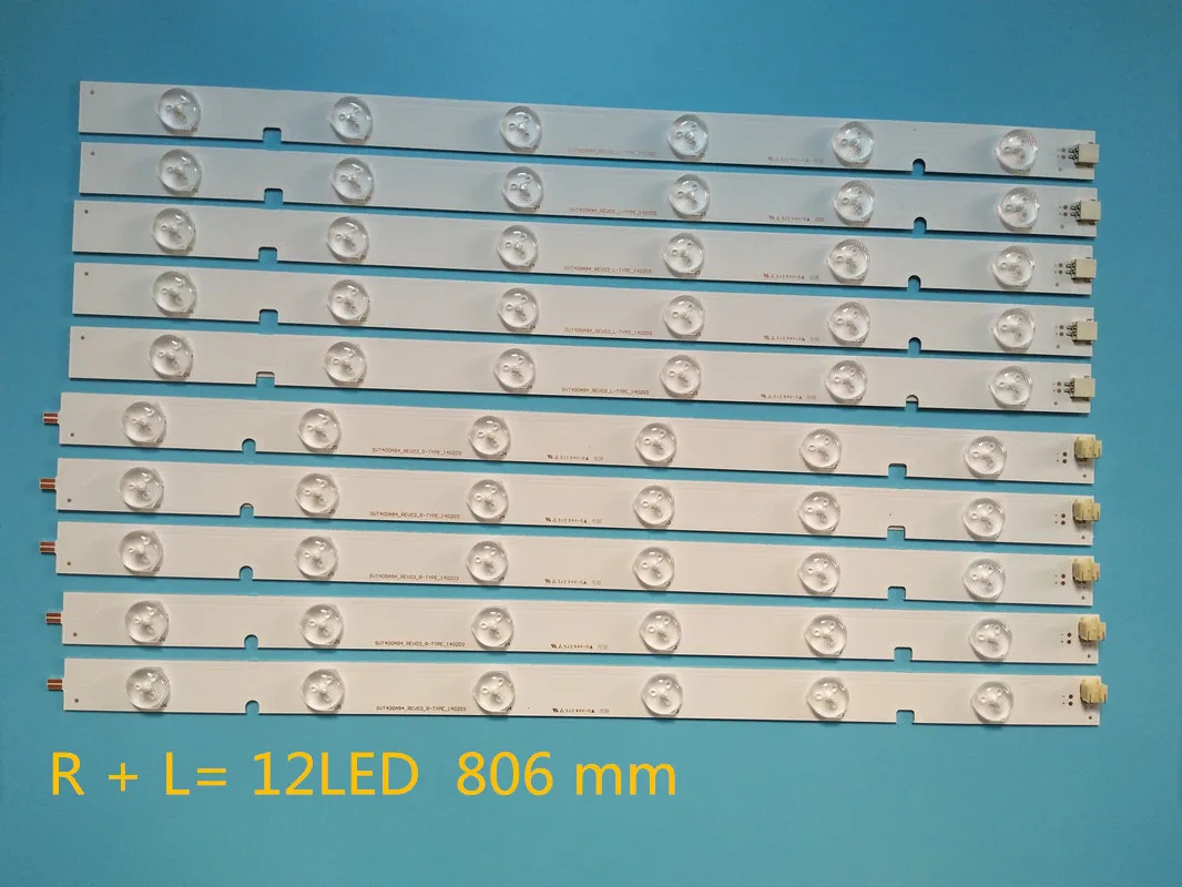 

New Kit 10pcs LED Retroilumination Strip for TOSHIBA TV 40L2400D SVT400A94-REV03-R L