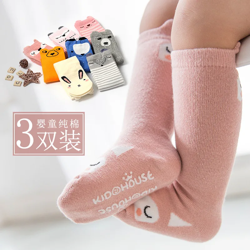 

Infant Stockings Spring And Autumn mian bao bao Socks 0-1-3-Year-Old Winter Socks Newborns Baby Class a Boots Knee Socks