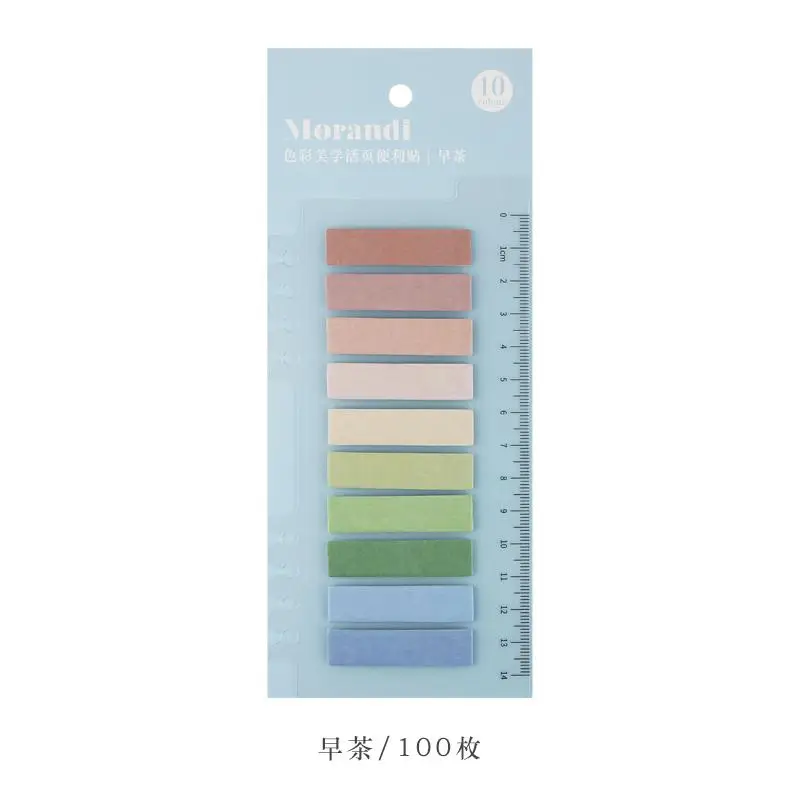 100 листов/упаковка цветные эстетические блокноты для заметок N Times Sticky Notes Index paper Divider Sticky paper Bookmark - Цвет: H
