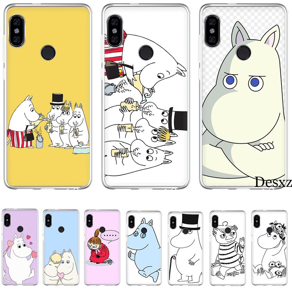 

Mobile Phone Case Tpu For Xiaomi Redmi Note 7 8 Pro 4 Note 4X 5 5A 6 Cover Cute Lovely Hippo Moomin Shell