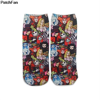 

A3129 Patchfan Cartoon Horror Sock Casual Hip Hop Creative Soft Comfortable Funny Novelty Cotton Short Sock