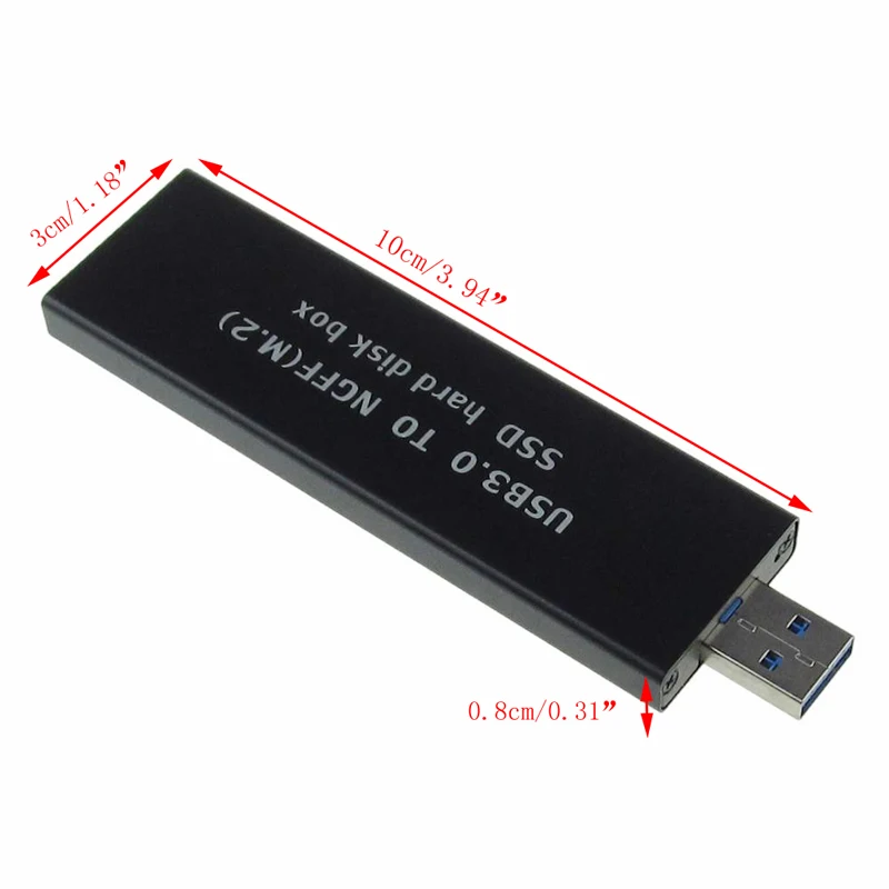 Внешний корпус USB3.0 для M.2 NGFF SSD 22 мм * 30 мм/42 мм/60 мм/80 чехол хранения адаптер