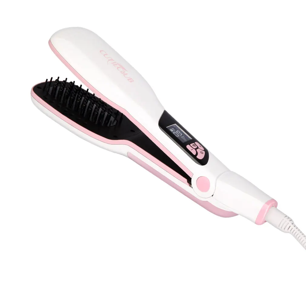 

110W Magic Steam Straight Hair Comb Steam Conditioner With Water Tank 14 Mini Vent Holes Adjustable Temperature Healthier