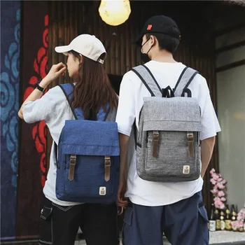

Simple Flip Backpack Men's Large Capacity Oxford Cloth Shoulder Bag Student School Bag Travel Bag Laptop Bag for Women Rucksack