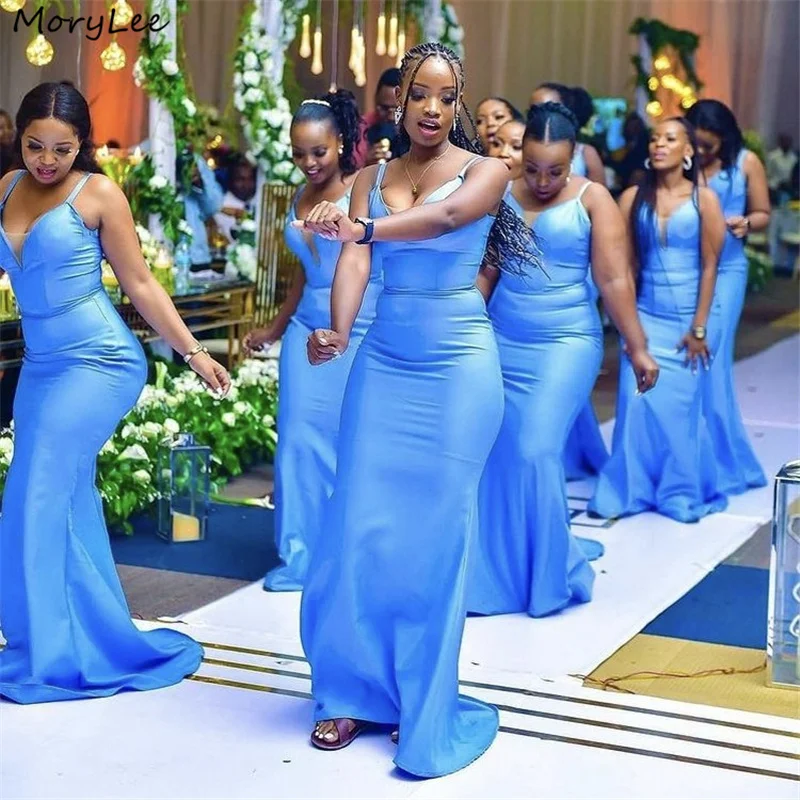 blue bridesmaids dresses