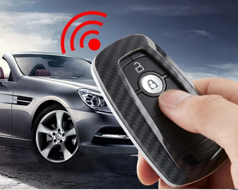 Чехол для ключей из углеродного волокна для Ford Fusion Mondeo Mustang Explorer Edge Fob Shell