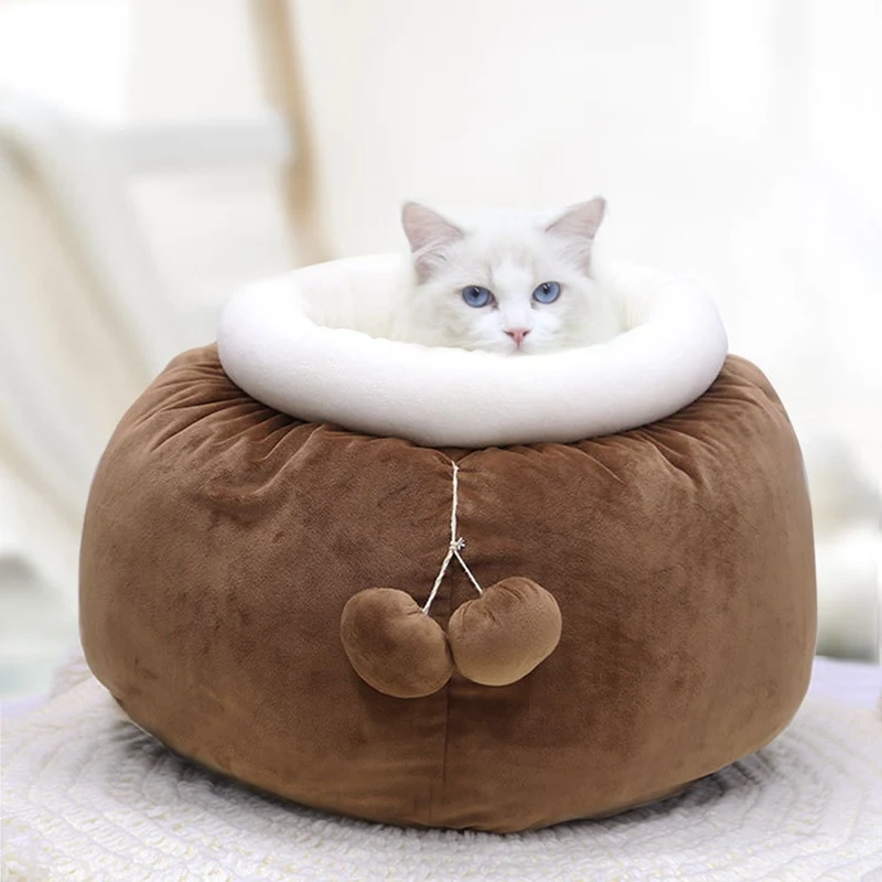 Panier Chat Tout Doux Hondenmand Donut Coussin Chat Rond Chaud Basket For Cat House Basket Bed Super Soft Round Washable Cat Beds Mats Aliexpress