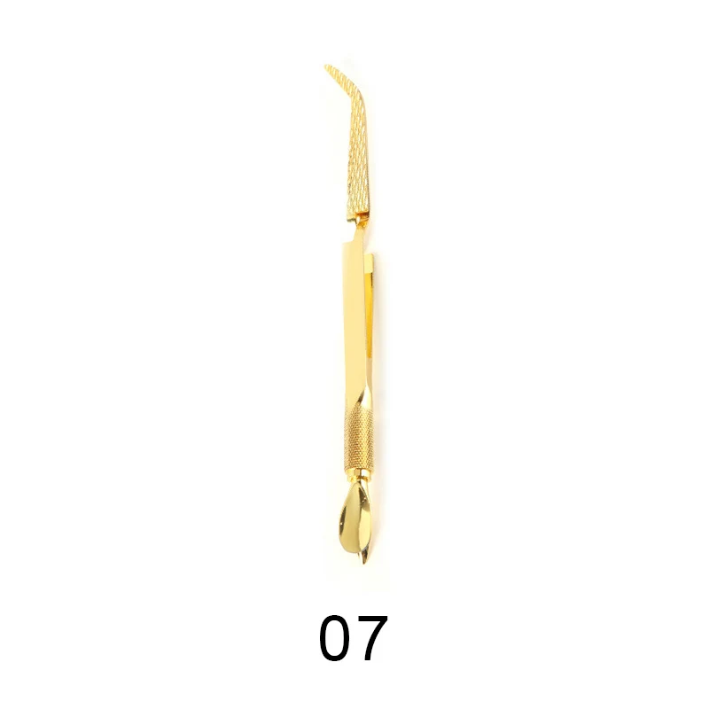 07 Nail Action нержавеющая сталь tweezers Cross Nail стильная клипса инструменты для маникюра формирующий Пинцет акриловый УФ гель кривая фиксированная Щепка - Цвет: 07