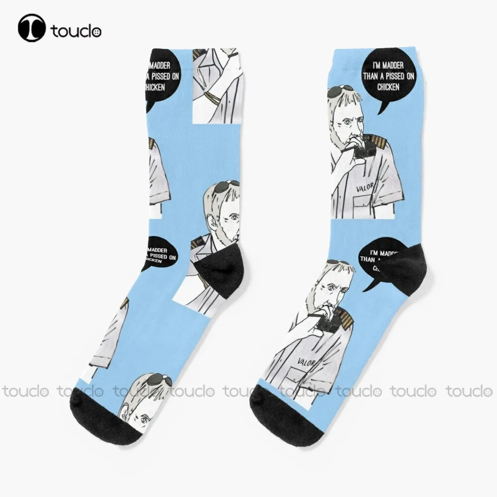 

New The Captain Socks Yellow Socks Personalized Custom Unisex Adult Socks Popularity Holiday Gifts Teen Socks