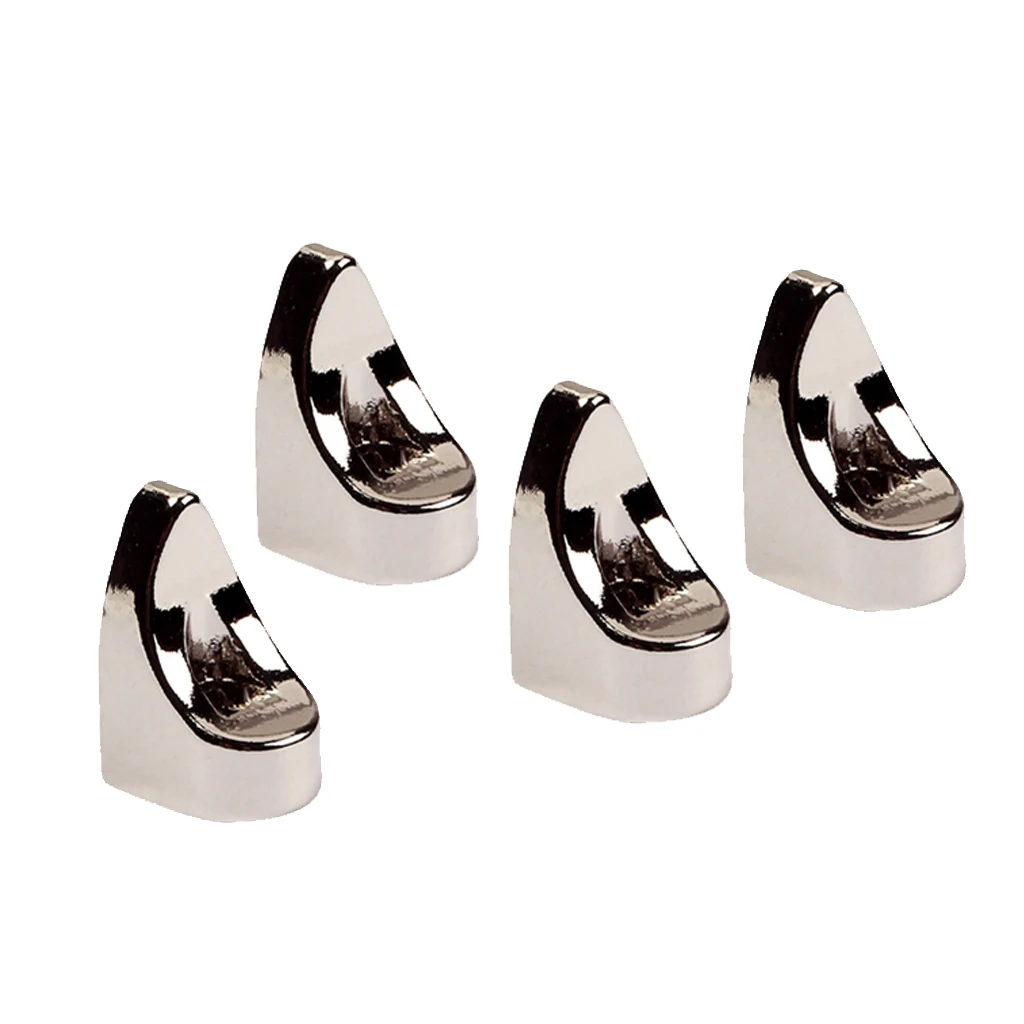 4pcs Zinc Alloy Banjo L-Shaped Bracket Stand Chrome Musical Instrument Accessory