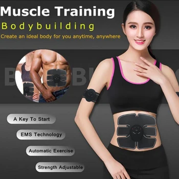 

Abdominal Muscle Trainer Muscle Massager Body Slimming Machine Arm Belly Exerciser Electric Muscle Stimulator for Man Woman