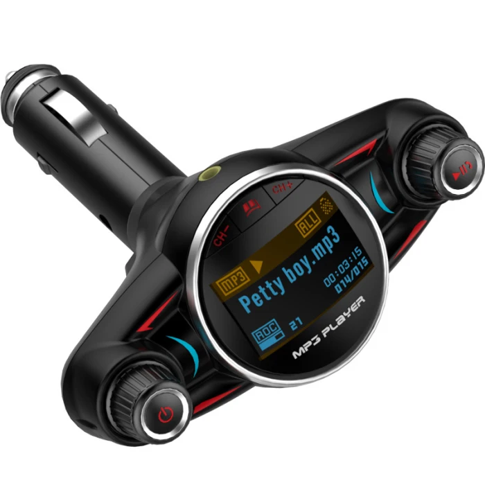 Hands-free Bluetooth автомобильный комплект fm-передатчик TF MP3-плеер ЖК-экран USB зарядное устройство NR