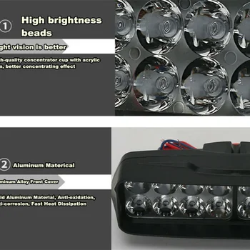 

LED Motorcycle Headlight Light 6000K 1200LM 12W 80x50mm Replacement Driving Lamp