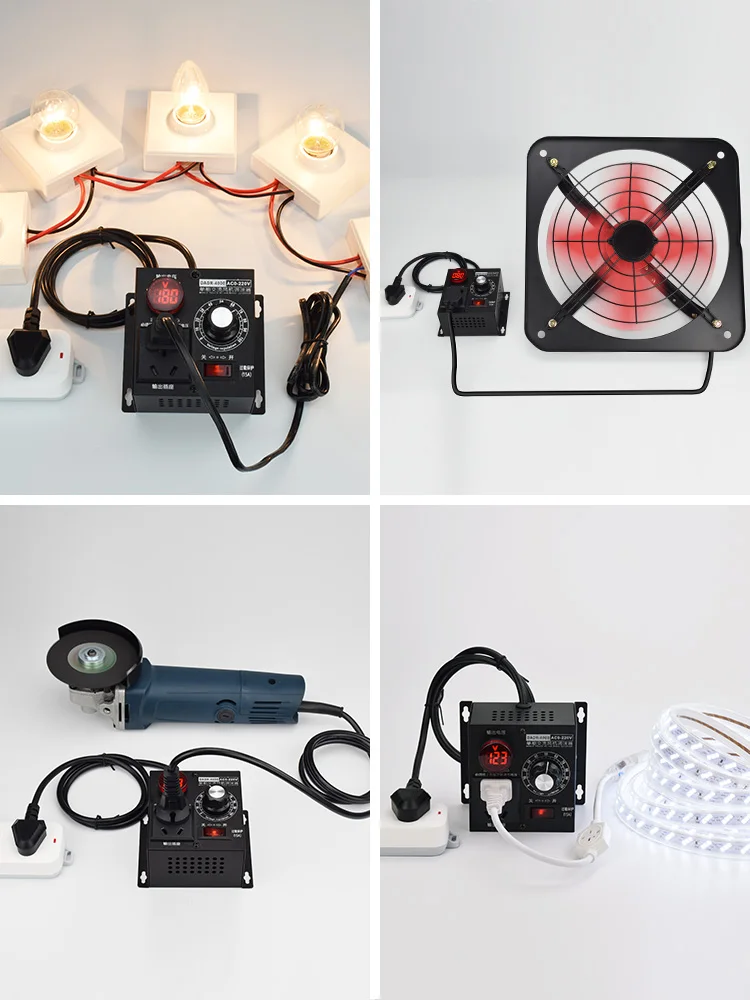 220V Governor Motor Speed Controller Electronic Voltage Regulator Single-Phase AC Fan Stepless Temperature and Light Adjustment dc motor speed controller motor speed controller voltage regulator electric motor speed controller