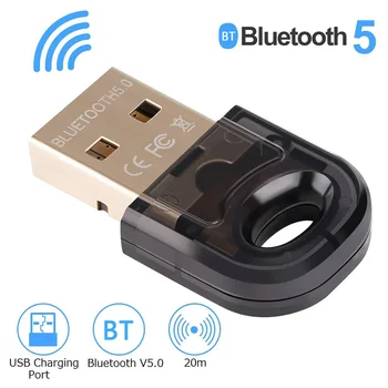 

Portable USB Bluetooth 5.0 Dongle Adapter Music Audio Mini Wireless Receiver Transmitter for Computer PC Laptop Music