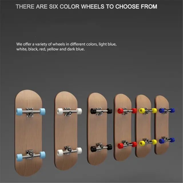 1Set Finger SkateBoard Wooden Fingerboard Toy Professional Stents Fingers Skate Set Novelty Children Christmas Gift 4