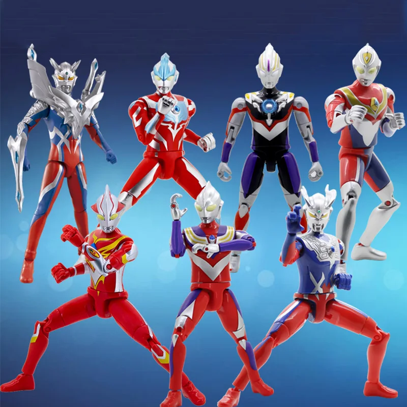 Bandai 17 5 см супермилая мультяшная фигурка ультрамена Siro Dynamo Tiga Galaxy Uub Gaussian