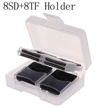 1 шт. пластиковый CF/SD TF контейнер для хранения карточек протектор Держатель Жесткий Чехол переносной CF кошелек с отделами для карт 8SD+ 8TF