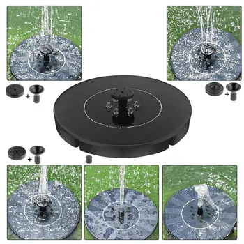 

Solar fountain solar water pump floating outdoor pool water floating fountain power storage with LED light fountain Drop Shipper